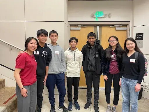 Math Club team posing together at a competition
